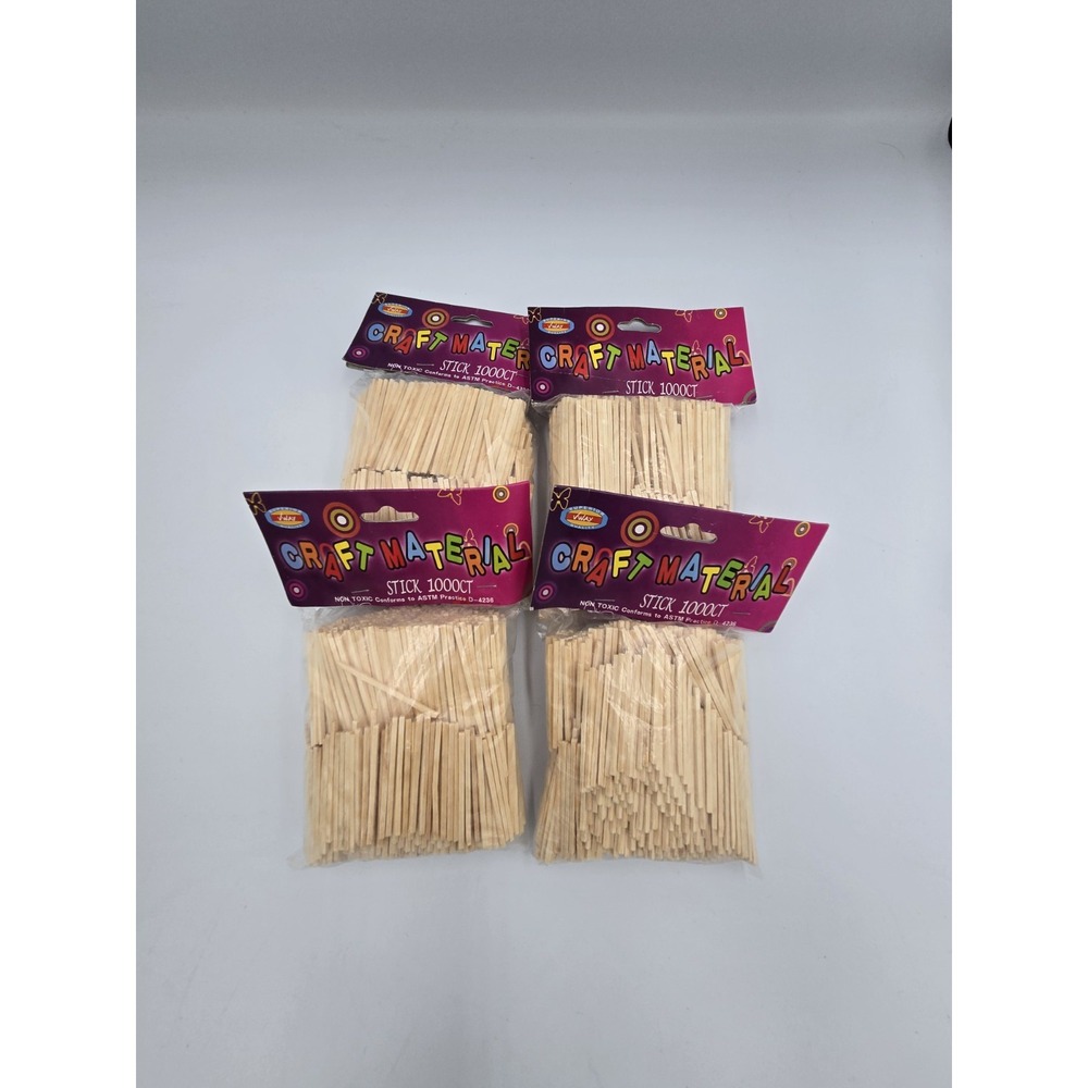 Craft Sticks VWAY Superior 100 Pack‎ Conforms To ASTM Practice D-4235 (4 BAGS)